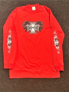 Red vintage choppers long sleeve